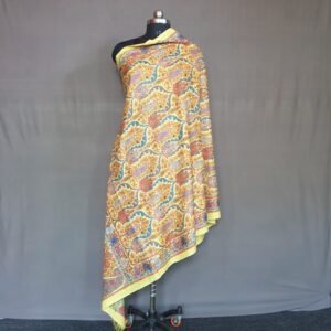 Pure Pashmina Multicolored Embroidered Shawl – Radiant Layers