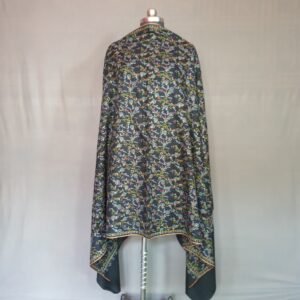 Pure Pashmina Multicolored Embroidered Shawl