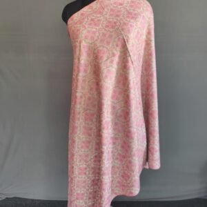 Pure Pashmina Pink-Toned Shawl with Multicolored Embroidery